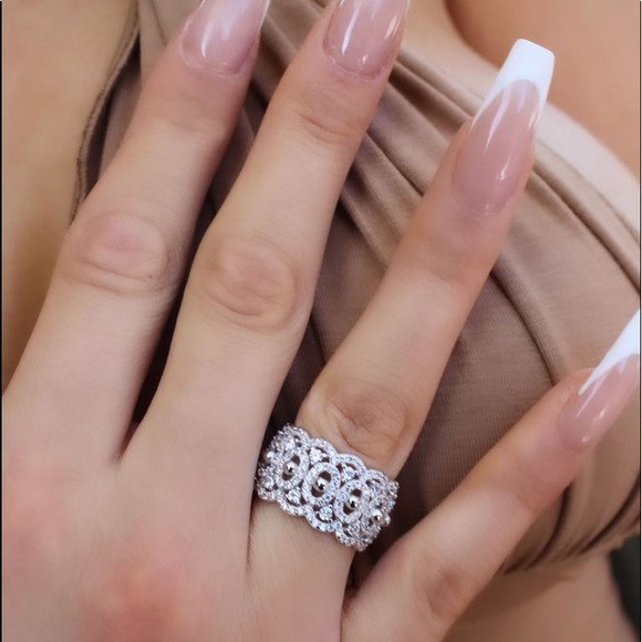 10mm Wide Eternity CZ Wedding Band